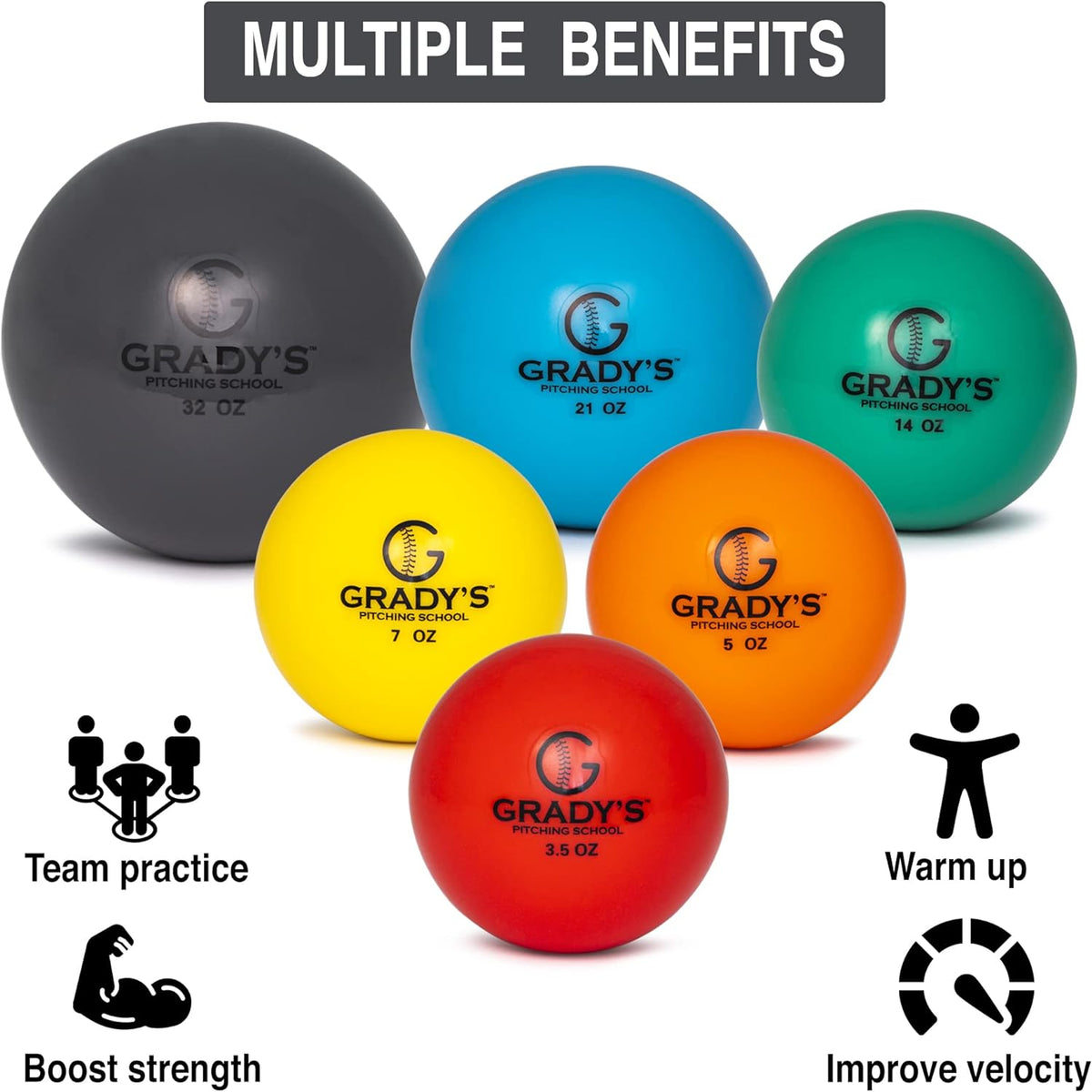 Soft Shell Weighted Ball Pitching Training Set Grady's Pitching